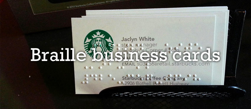 Braille on Business Cards – Not Just for The Blind